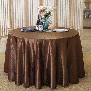 Mantel redondo <span class=keywords><strong>de</strong></span> poliéster hilado duradero <span class=keywords><strong>de</strong></span> 120/132 pulgadas, <span class=keywords><strong>manteles</strong></span> <span class=keywords><strong>de</strong></span> cena Súper suaves <span class=keywords><strong>de</strong></span> satén <span class=keywords><strong>de</strong></span> seda - Product Image 3