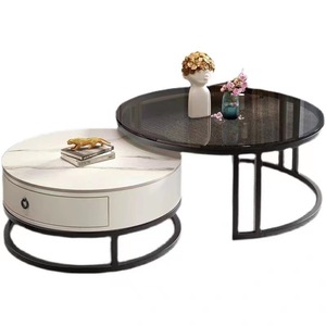 Italian Style Coffee <b>Table</b> Living Room Modern Minimalist <b>Small</b> Household Tea <b>Table</b> Net Ins Luxury <b>Round</b> Glass Coffee - Product Image 6