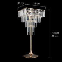 Supports de fleurs modernes en acrylique transparent pour centres de table, décorations de mariage lumineuses, scène de mariage avec télécommande