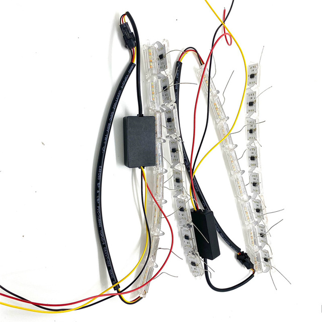 6000k Color New Flexible Yellow White LED Car Strip Light Waterproof Sequential Flow Daytime Running Turn Signal Headlight 12V