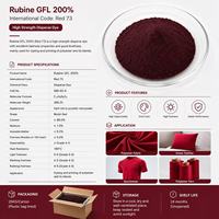 Colorant Dispersé Rubis GFL LIE CHEN CAS 4203-77-4 Poudre à Laver 200% Personnalisable Paramètres Personnalisables Cachemire Laine Soie Nylon Autres Couleurs