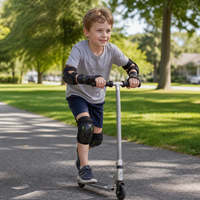 Lot de 6 protections pour genoux, coudes et poignets pour enfants, coque rigide en PP, pour skateboard et roller