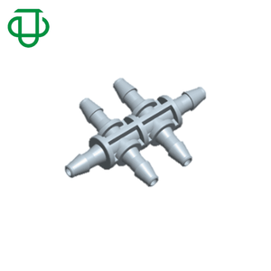 Conector de manguera de plástico PP en forma de T, junta de tubería de 6 vías, accesorio de tubo con púas dobles TT para adaptadores de suministro de agua a baja presión - Product Image 1