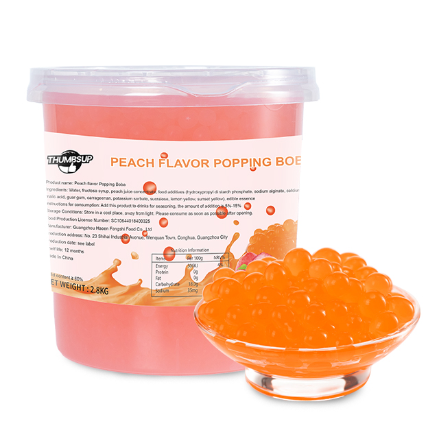 Прямая продажа, 2,8 кг персикового приготовления, Boba Bubble Tea, ингредиенты и Boba Pearls, поставщик для сетевого магазина напитков, магазин молочного чая