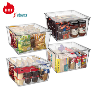 Zhanggong trong suốt đa năng Thùng Nhà Bếp Đựng thức ăn tủ lạnh container nhựa sâu lưu trữ <span class=keywords><strong>bin</strong></span> hộp với nắp - Product Image 1