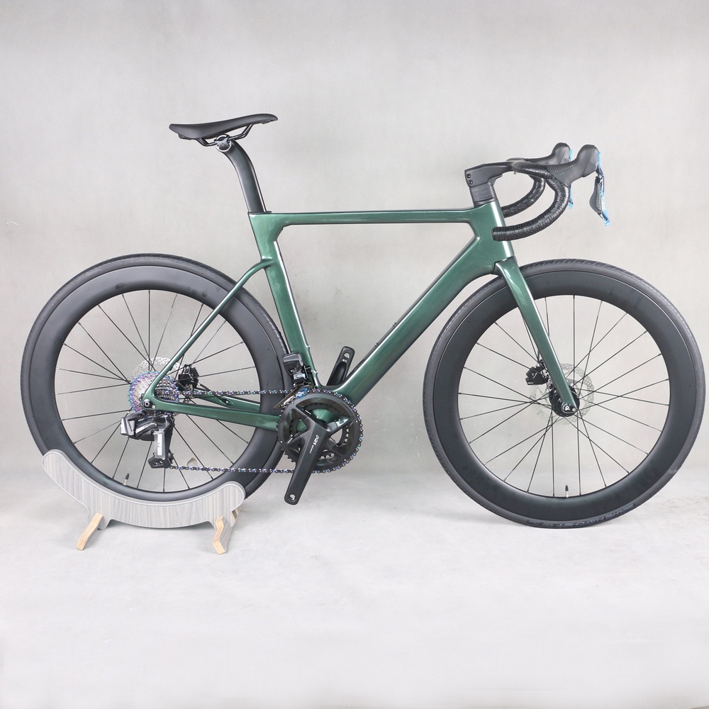 Green with cabron wheelset