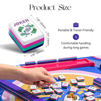 Offre Spéciale – Ensemble de 160 Tuiles de Mahjong Américain en Acrylique Multicolore, Pliable et Moderne, de 1 à 4 Niveaux, Emballage Valise de Voyage