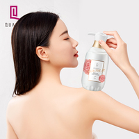 Lotion corporelle éclaircissante Qquaker pour une peau claire, lotion corporelle à l'huile essentielle de rose biologique, sans cruauté, pour une peau éclatante