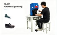 Machine à poinçonner automatique à 6 aiguilles FS pour empeignes de chaussures et œillets de ceintures en cuir, 220V 200W 140/min, certifiée CE, garantie 1 an