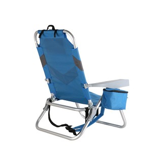 <span class=keywords><strong>Silla</strong></span> de <span class=keywords><strong>Playa</strong></span> Plegable y Reclinable para Adultos, con Respaldo Plano, 5 Posiciones, Reposacabezas, Marco de Aluminio, Poliéster 600D - Product Image 3