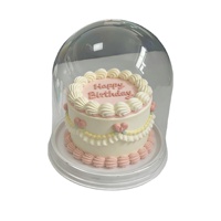 Boîte à gâteau en PET transparente en forme de dôme |   Conteneur d'emballage rond pour gâteau à une couche, pour boulangerie et usage domestique