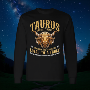 Camiseta de manga larga con símbolo del zodiaco Tauro, diseño de horóscopo de astrología - Product Image 3