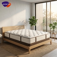 Matelas portable respirant compressé pour hôtel, en boîte, tailles simple, queen et king, avec ressorts ensachés et mousse à mémoire de forme en gel