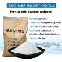 Polyacrylamide Anionique (APAM) en Poudre Blanche, Floculant Marque Secco, Pureté 99,8%, Poids Moléculaire 18-25 Millions de Da, Traitement de l'Eau