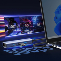 Adaptador Hub USB-C 4 en 1 LDNIO DS-124C al por Mayor, con USB 3.0 + RJ45 Gigabit Ethernet para Laptop y Computadora de Escritorio