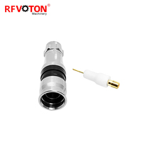 Suministro de fábrica Tipo F Macho MACHO RG11 RG 11 Conector Conectores coaxiales RF impermeables de alta calidad en stock