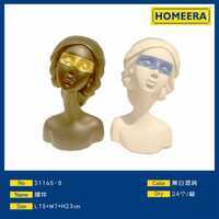 Commercio all'ingrosso 15x7x23cm nero bianco resina sculture Decorative Art Deco Design Vintage per casa ufficio che vivono accessori di arredamento - Product Image 1