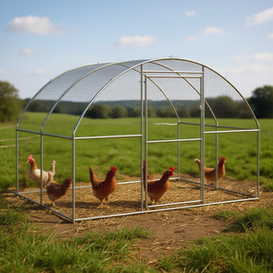 Gallinero de Acero Galvanizado para Exteriores de 9.8'x6.6'x6.6', Jaula para Animales de Alta Rigidez, Alojamiento para Aves de Corral - Product Image 2