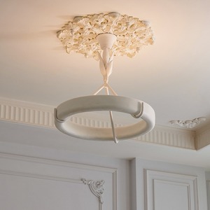 Lámpara de Techo Redonda de Estilo Francés, Luz LED E27 de una Sola Cabeza, Lámpara de Techo para el Hogar, Lujo Retro Nórdico Moderno Minimalista - Product Image 1