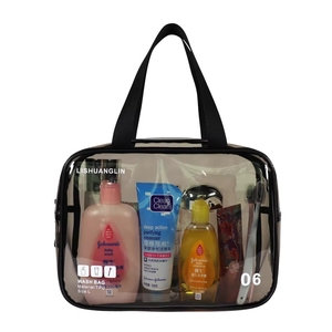 Portable Travel Go Out Beach <b>Toiletries</b> <b>Storage</b> Case High Color Value Dry Wet Separate PVC Zipper Double Handles Cosmetic Case - Product Image 6