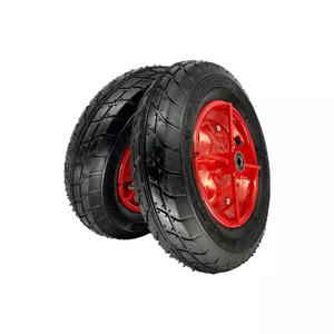 Hanak, venta al por mayor, llanta de plástico rojo, llena de aire <span class=keywords><strong>carretilla</strong></span> de repuesto, carro de mano neumático de 14 pulgadas, <span class=keywords><strong>rueda</strong></span> de carro de jardín <span class=keywords><strong>350</strong></span>*<span class=keywords><strong>8</strong></span> - Product Image 2