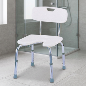 Banco de Ducha con Respaldo en Forma de U, Capacidad de 265 kg, Altura del Asiento Ajustable (13-17 Pulgadas), Ayuda para el Baño, Suministros para el Cuidado Personal - Product Image 2