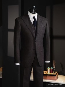 <span class=keywords><strong>Costume</strong></span> d'affaires italien en <span class=keywords><strong>laine</strong></span> de haute qualité bleu marine foncé pour homme, sur mesure, coupe ajustée, double boutonnage, veste et <span class=keywords><strong>pantalon</strong></span>, grande taille, 2 pièces, respirant - Product Image 3