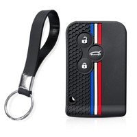 Porte-clés pour Renault Scenic Clio Logan Megane 2 3 Koleos, étui pour clé de voiture à 3 boutons