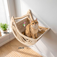Ensemble d'arbre à chat suspendu, structure d'escalade multifonctionnelle pour chat d'intérieur avec échelle de perchoir pour chat, lit suspendu pour chats