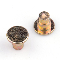 Rivet à tête plate personnalisé en acier zingué jaune 3mm col rond Rivet solide Rivet en métal