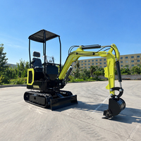 Pengiriman Gratis Excavator 1.2 Ton Mesin Kubota EPA Digger Pertanian Excavator Kecil 1 Ton 2 Ton Harga Mini Excavator Crawler