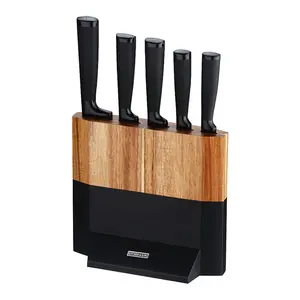 厨王6件刀套装厨房刀组配硬木块烹饪菜刀套装