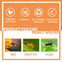 Saijzek Nieuwe Indoor Vliegende Insectenmoordenaar Herbruikbaar Abs Materiaal Fruitvlieg Mug Pompoen Vlieg Vanger Plakkerige Wesp Trap Bug Zapper