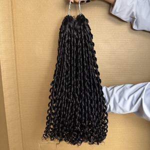 Envío Directo cabello vietnamita Pixie rizado doble dibujado cutícula alineada extensiones de mechones de cabello humano tejido de cabello a granel - Product Image 1