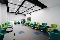 Chaise de formation de luxe individuelle pour groupe de travail, avec tablette, chaise de bureau pivotante à succès commercial