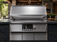 Barbecue à granulés haut de gamme encastrable avec contrôleur PID et Wi-Fi, capable de atteindre 850°F pour cuisine extérieure