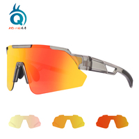 Lunettes de sport de plein air Lunettes de cyclisme photochromiques Uv400 avec revêtement miroir transparent pour hommes pour vélo