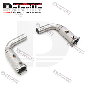 Tubo de bajada de fábrica para Porsche <span class=keywords><strong>911</strong></span> 991,2 <span class=keywords><strong>Turbo</strong></span> <span class=keywords><strong>S</strong></span> 3,8 T 2017-2019 escudo térmico escape de coche tubo de escape - Product Image 3
