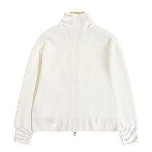 <span class=keywords><strong>Cardigan</strong></span> da Donna Personalizzato 100% Lana a Collo Alto con Doppia Cerniera Maglione Lavorato a Maglia Giacche Cappotti Abbigliamento Invernale - Product Image 2