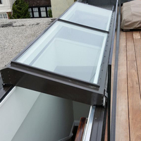 DTOP NFRC électrique automatique en aluminium coulissant pliant lucarne auvent verre toit pliant lucarne couvre lucarne pour maison