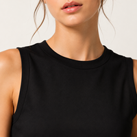 Robe midi noire sans manches pour femme avec ceinture, dos découpé, style débardeur décontracté d'été, avec poche, élégante pour soirée et fête