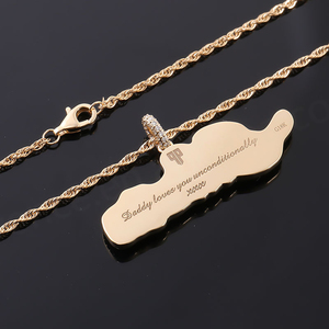 สร้อยคอชื่อสั่งทำสำหรับผู้หญิง จี้ตัวอักษร ทอง 10K 14K เครื่องประดับขายส่ง เพชรโมอิสซาไนต์ VVS เครื่องประดับชั้นดี ชุดเครื่องประดับ - Product Image 6