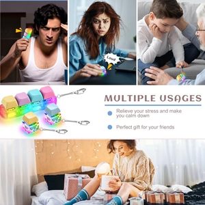 Porte-clés mécanique LED à prix d'usine, clé de clavier anti-stress, jouet de décompression - Product Image 2
