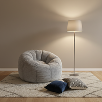 Fauteuil pouf 3D moderne à bulles, canapé surdimensionné, fauteuil inclinable individuel, chaise de sol de luxe, revêtement en tissu, mousse haute densité