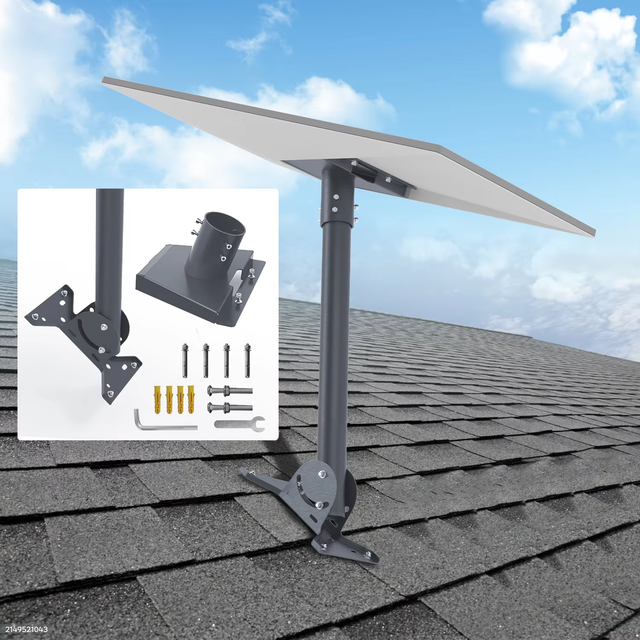 Starlink Mounting Adjustable Bracket Antenna Pipe Adapter Flat Pole Mounted Kit V3 Accessories Starlink Gen 3 Roof Mount