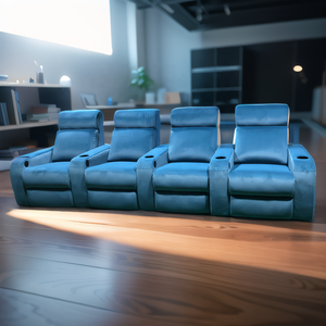 Meubles <span class=keywords><strong>de</strong></span> théâtre <span class=keywords><strong>de</strong></span> <span class=keywords><strong>luxe</strong></span>, fauteuil <span class=keywords><strong>de</strong></span> cinéma bleu, fauteuil inclinable motorisé, canapé, sièges <span class=keywords><strong>de</strong></span> <span class=keywords><strong>salle</strong></span> <span class=keywords><strong>de</strong></span> cinéma, siège <span class=keywords><strong>de</strong></span> théâtre privé avec porte-gobelet - Product Image 1