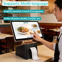 Systèmes de point de vente tout-en-un, caisse enregistreuse Android avec imprimante intégrée de 58 mm, haut-parleur pour terminal de restaurant, appareil POS Caja