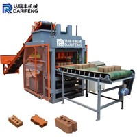 Presse à briques en argile hydraulique entièrement automatique DF7-10, machine à fabriquer des blocs emboîtables, haute efficacité pour la construction au Nigeria