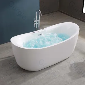 customized sizes acrylic freestanding massage bathtub water air jets whirlpool tubs