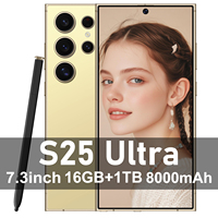 Nouveau design 2025 – Smartphone 5G Ultra S25 12 Go + 512 Go, version globale, processeur MTK, téléphone portable intelligent, Chine